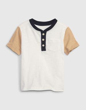 Gap Toddler Henley Pocket T-Shirt multi