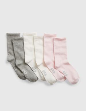 Kids Crew Socks (3-Pack) pink