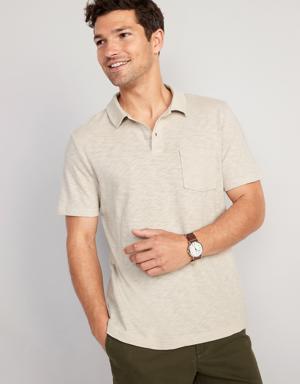 Old Navy Classic Fit Linen-Blend Polo for Men beige