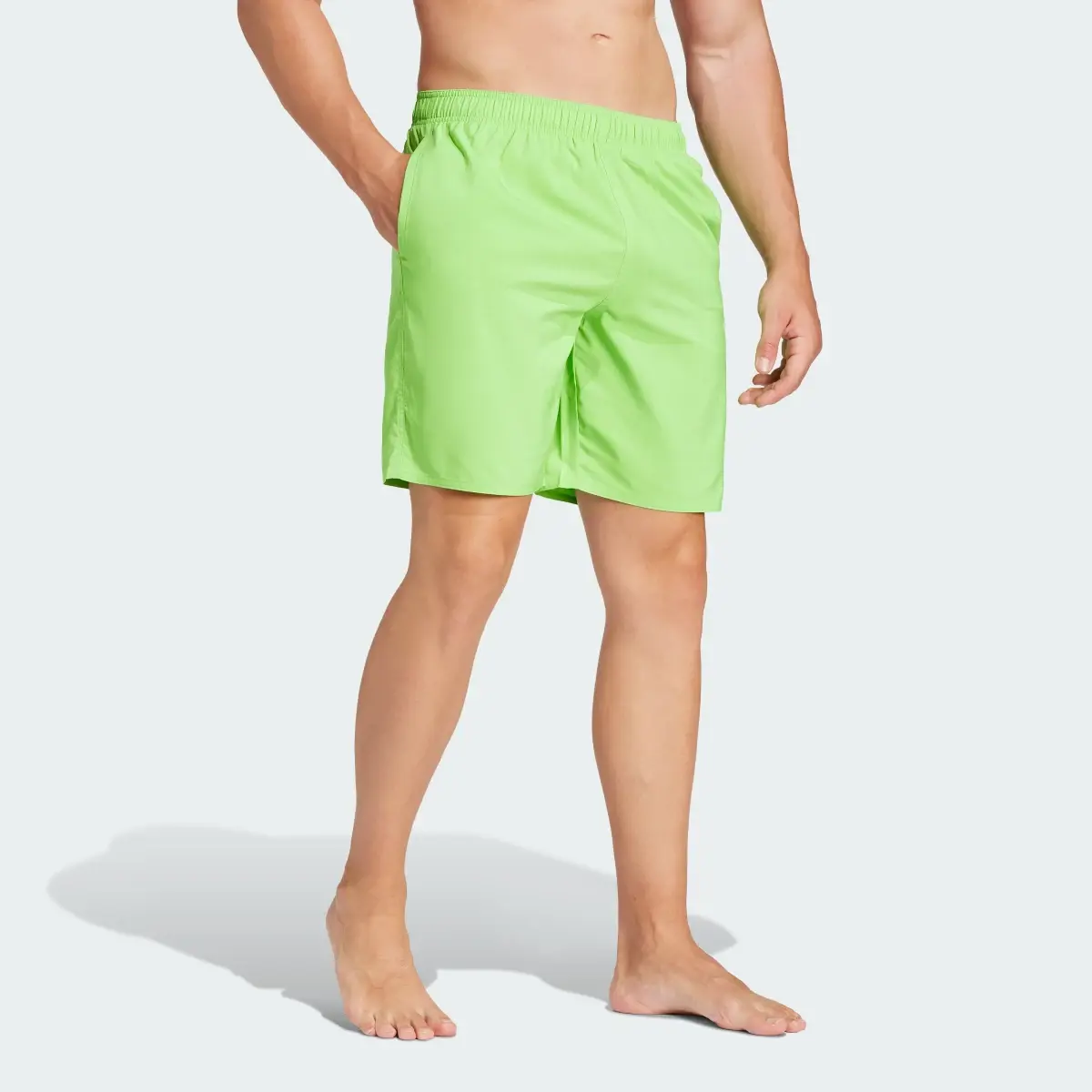 Adidas Solid CLX Classic-Length Swim Shorts. 3
