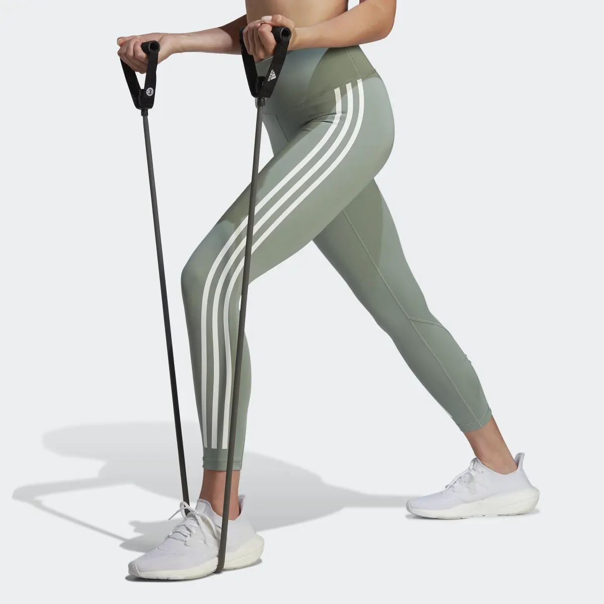 Adidas Optime Train Icons 3-Stripes 7/8 Leggings. 1