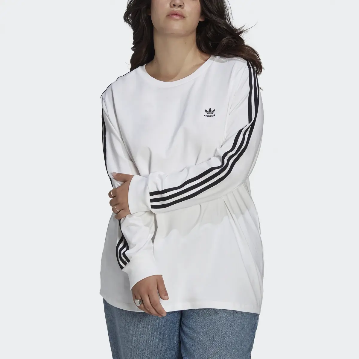 Adidas Adicolor Classics Long Sleeve Tee (Plus Size). 1