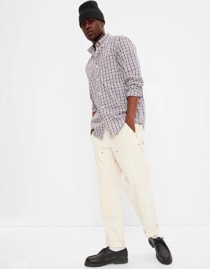 Gap All-Day Poplin Shirt in Standard Fit beige