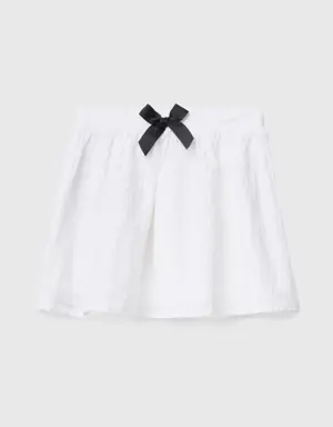 miniskirt with bow