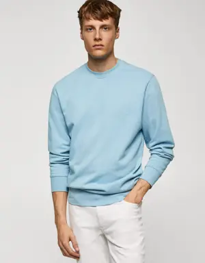 Mango Sweatshirt básica de 100% algodão