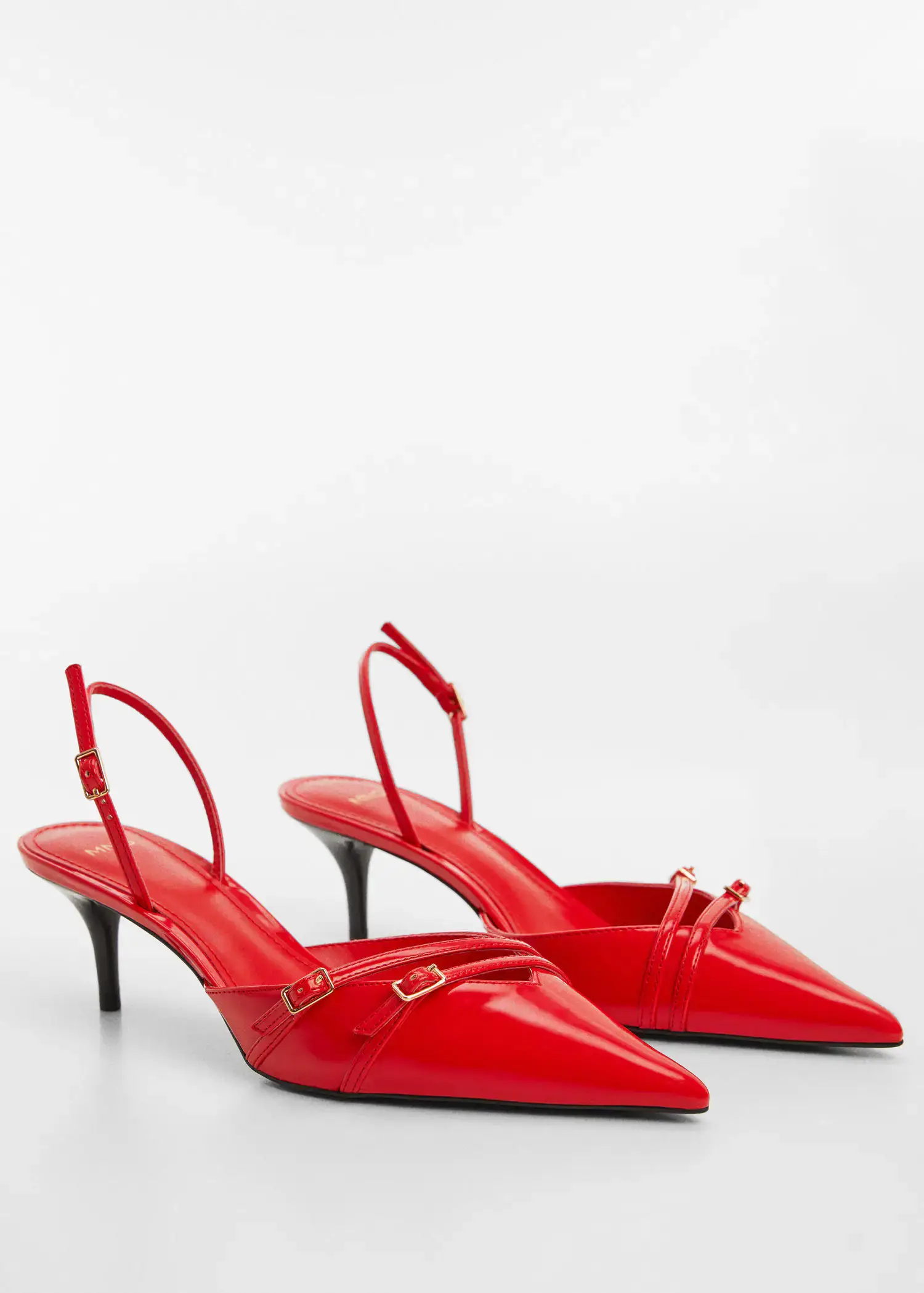 Mango Slingback heeled shoes with buckle. 3