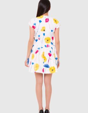 Colored Bow Mini Dress