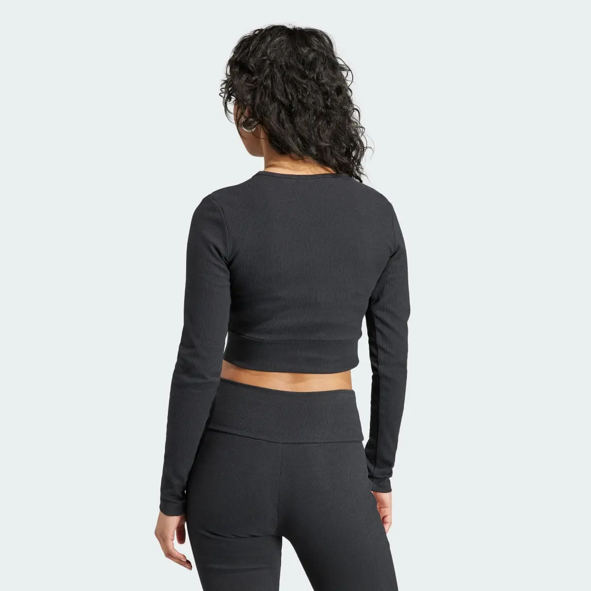 Adidas Essentials Rib Long Sleeve Long-Sleeve Top. 3