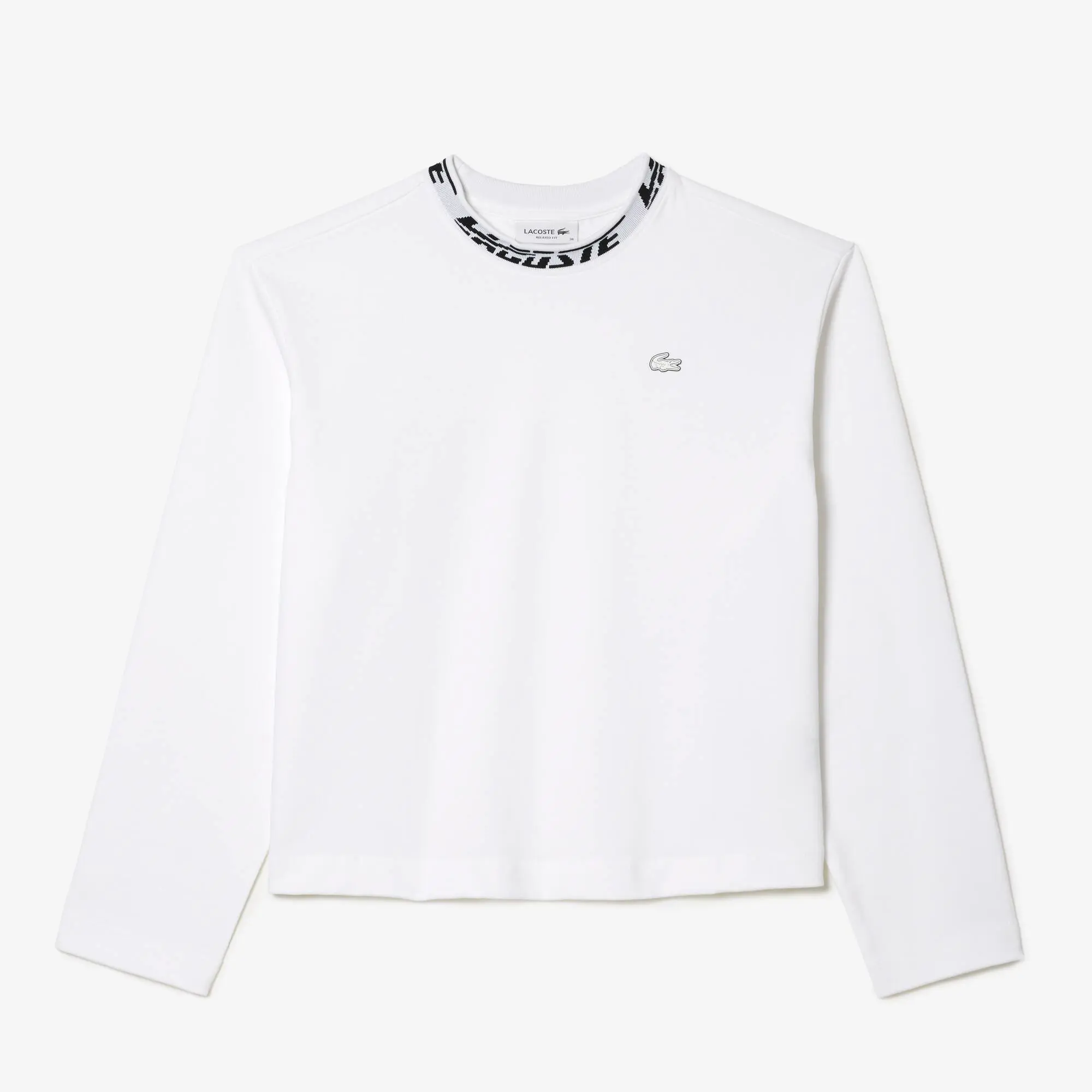 Lacoste Women’s Lacoste Logo Collar Oversized T-Shirt. 2