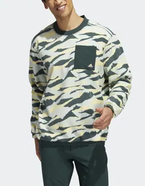 Adidas Texture-Print Crew Sweatshirt
