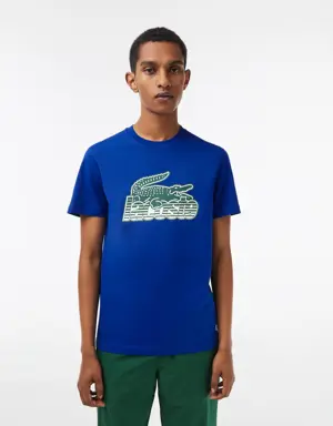 Lacoste T-shirt da uomo stampata in jersey di cotone Lacoste