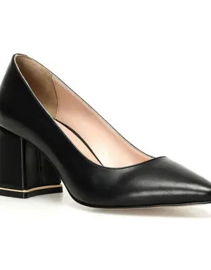 TEYU 3PR Siyah Kadın Topuklu Ayakkabı