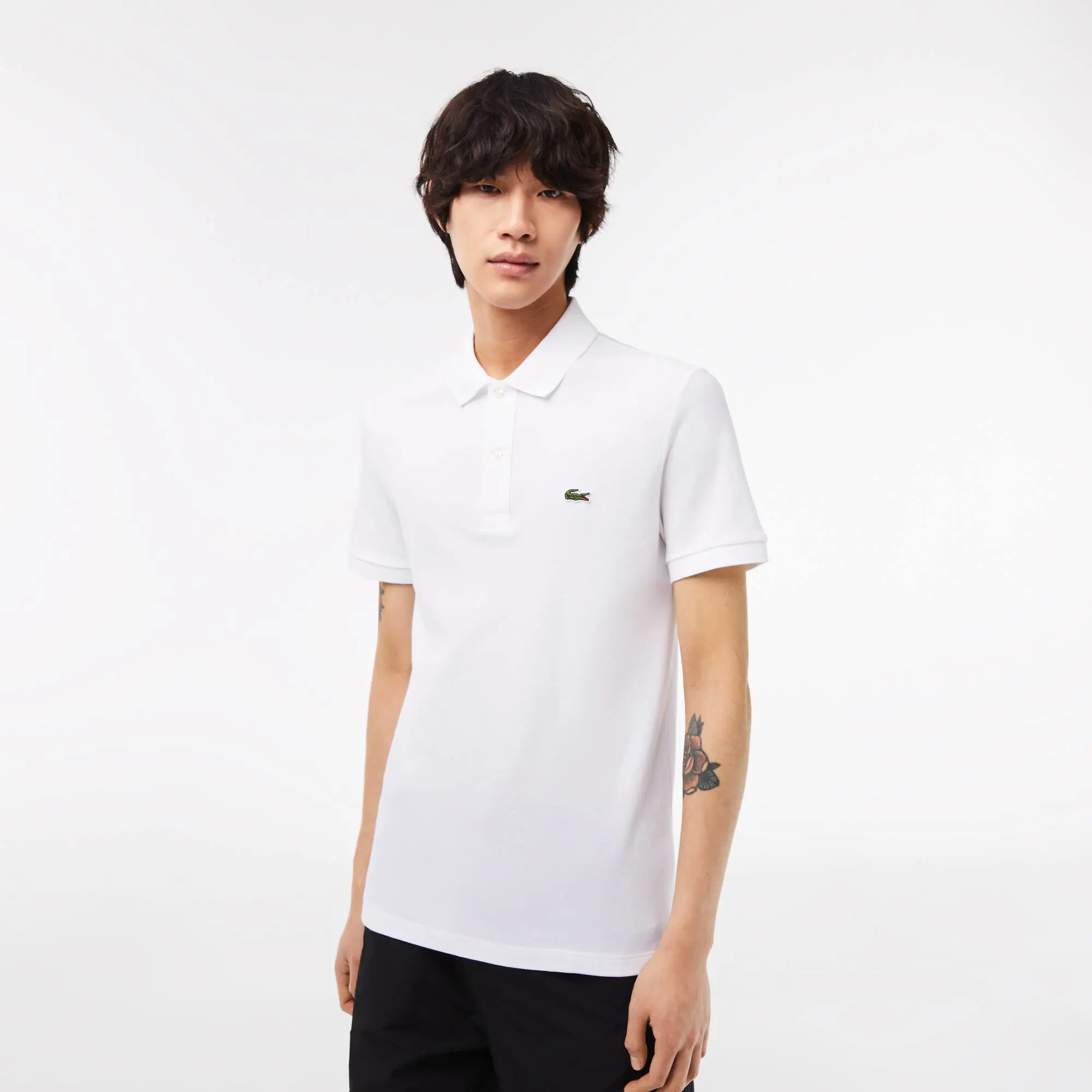 Lacoste Men's Original L.12.12 Slim Fit Petit Piqué Cotton Polo. 1 Lacoste Men's Original L.12.12 Slim Fit Petit Piqué Cotton Polo. 1