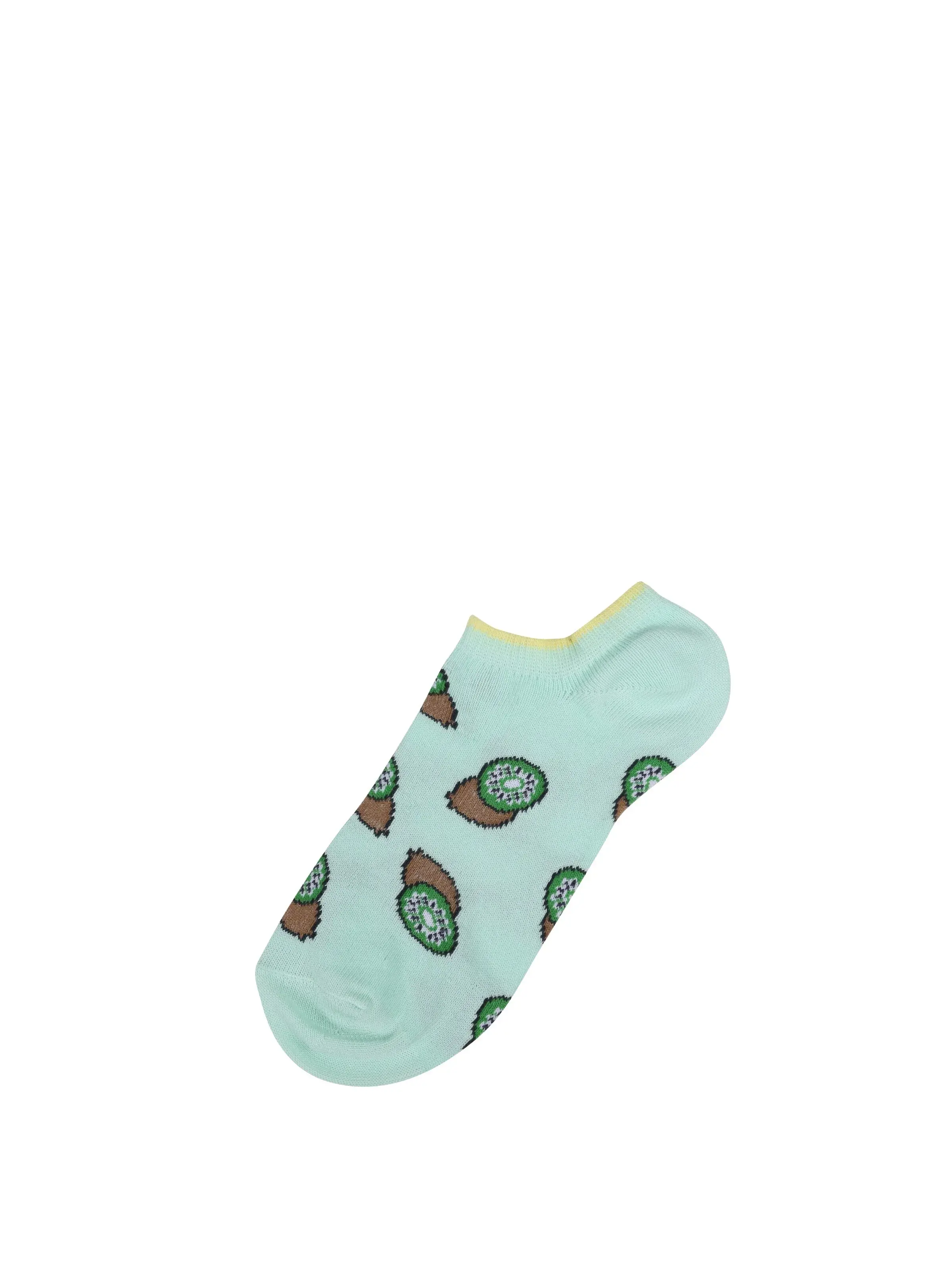Colins Baskılı Yeşil Kadın Çorap. 2
