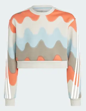 Adidas Sweat-shirt coton imprimé Marimekko