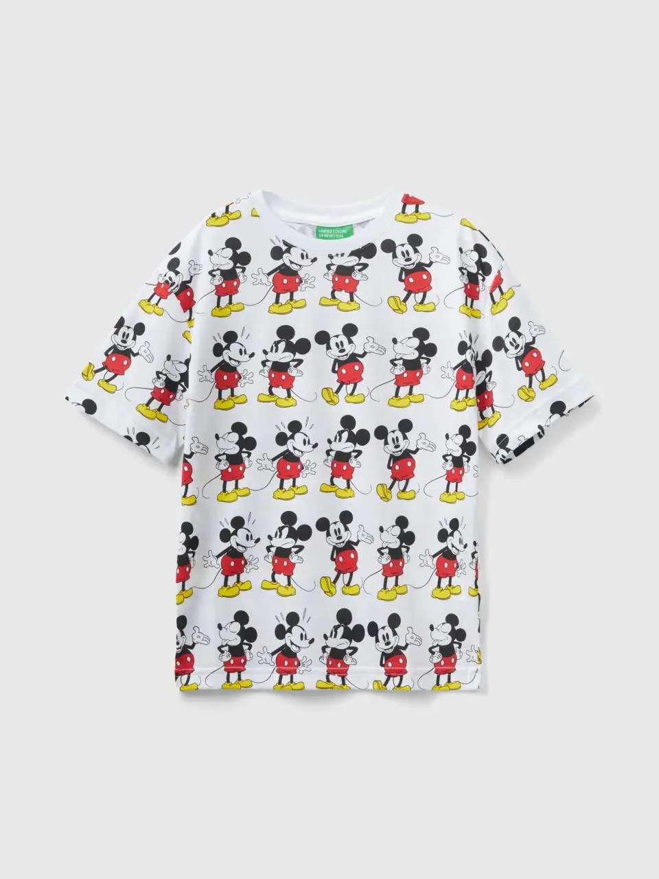 Benetton white t-shirt with mickey mouse print. 1