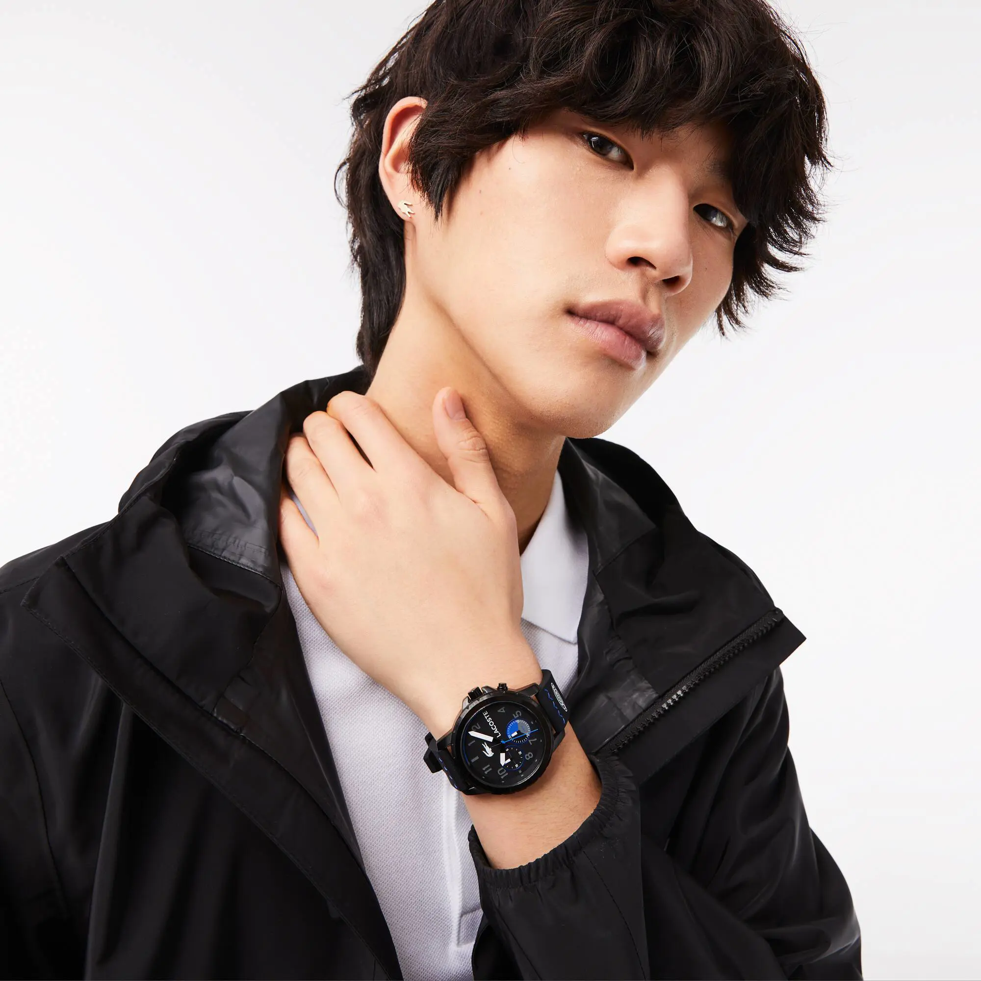 Lacoste Herren Endurance Multifunktions-Armbanduhr mit schwarzem Silikonband. 1
