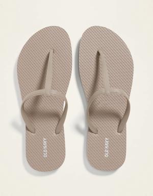 Old Navy T-Strap Flip-Flops (Partially Plant-Based) brown