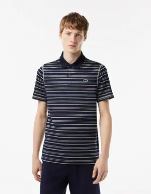 Lacoste Men’s Golf Recycled Polyester Stripe Polo