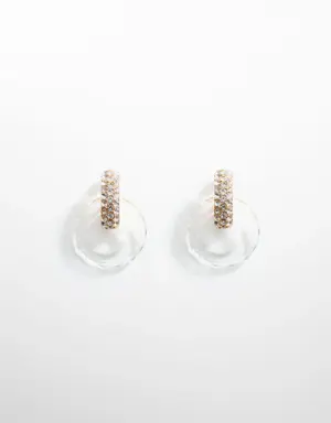 Crystal intertwined earrings