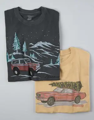 Oversized Holiday Ford Graphic T-Shirt