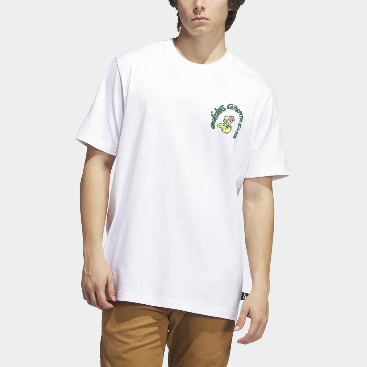 Adidas Growth Club Flower Cap Graphic Tee. 1