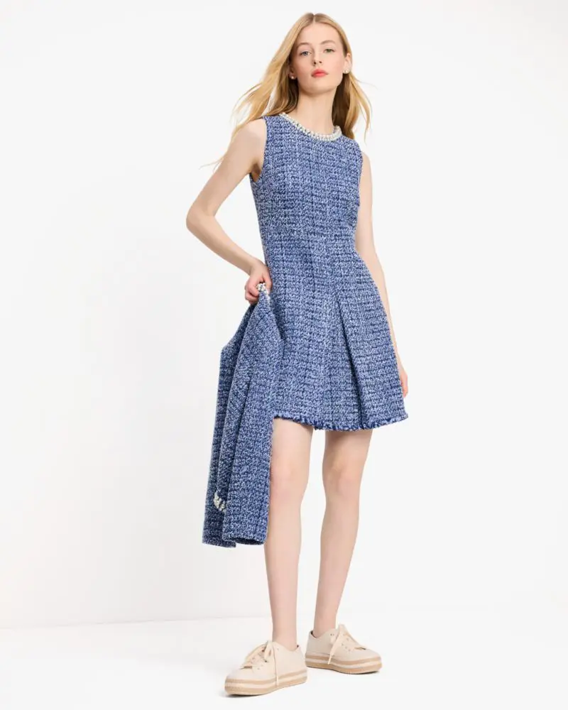 Kate Spade Pearl Collar Tweed Dress. 3