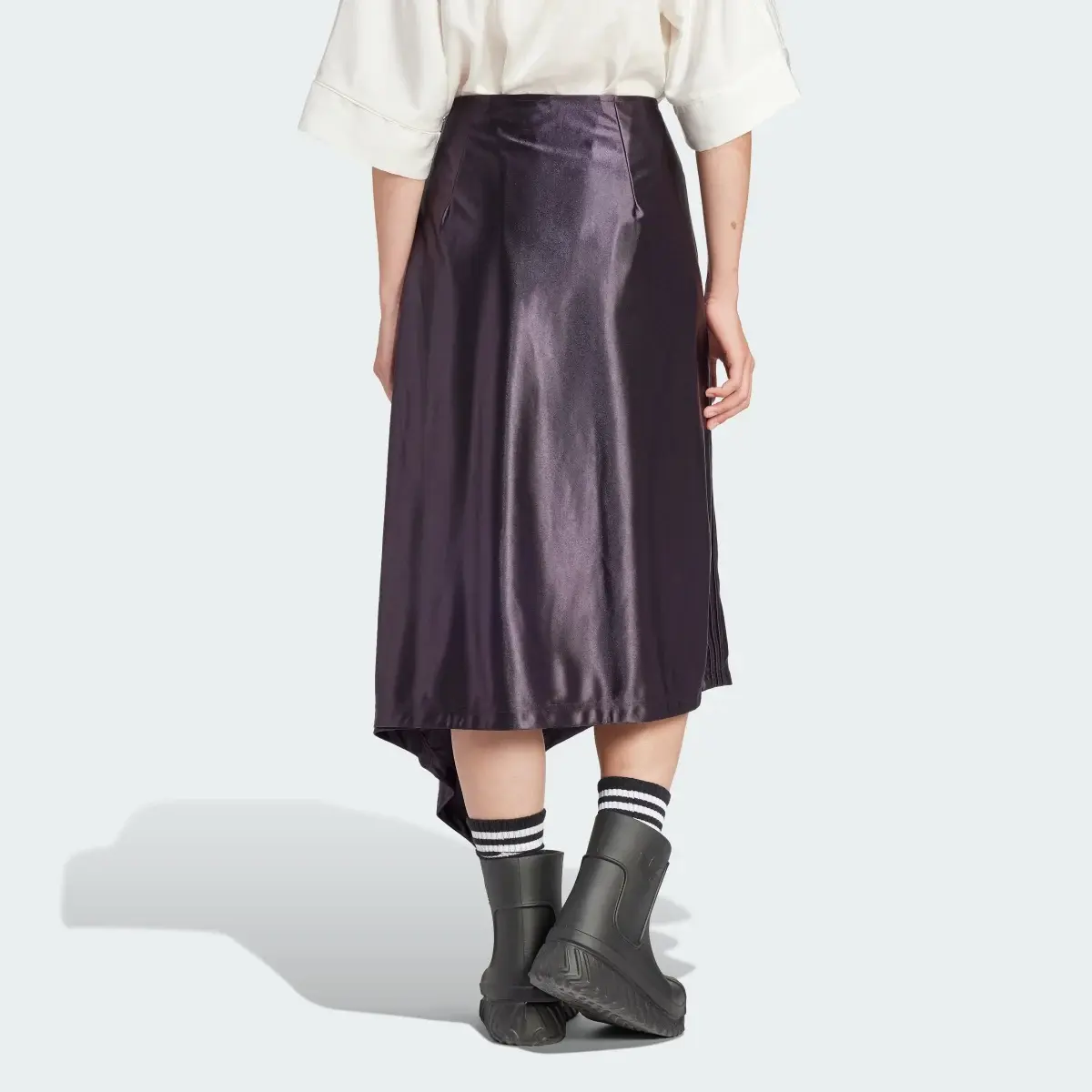 Adidas High-Waisted Satin Skirt. 2