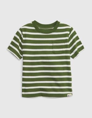 Gap Toddler 100% Organic Cotton Mix and Match Pocket T-Shirt beige