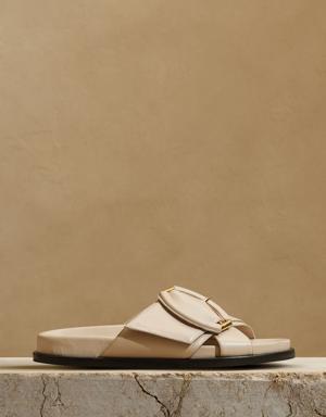 Ravello Leather Slide white