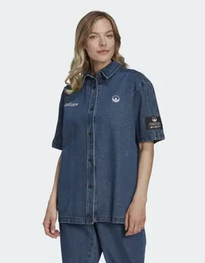 Camisa Denim Manga Corta