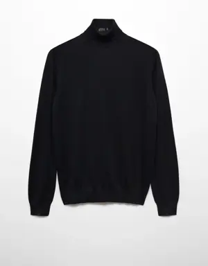 Jersey 100% lana merino cuello alto