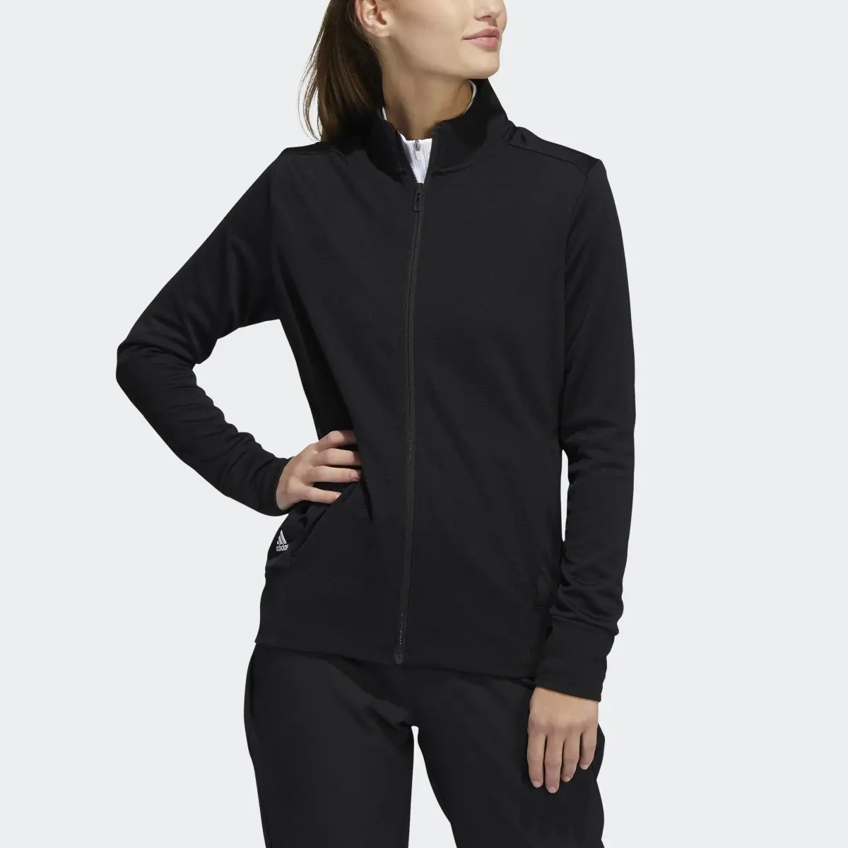 Adidas Veste texturée zip intégral. 1