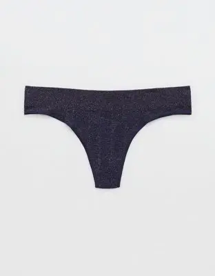 American Eagle Superchill Seamless Lurex Thong Underwear. 1