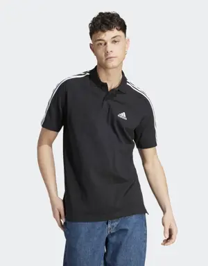 Essentials Piqué Embroidered Small Logo 3-Stripes Polo Shirt