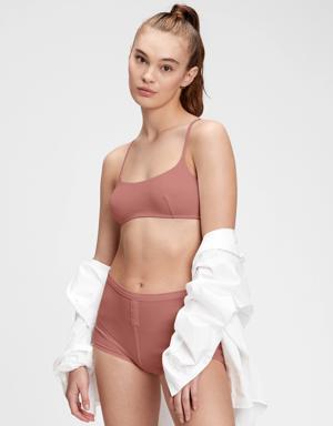 Gap Organic Cotton Scoopneck Bralette pink