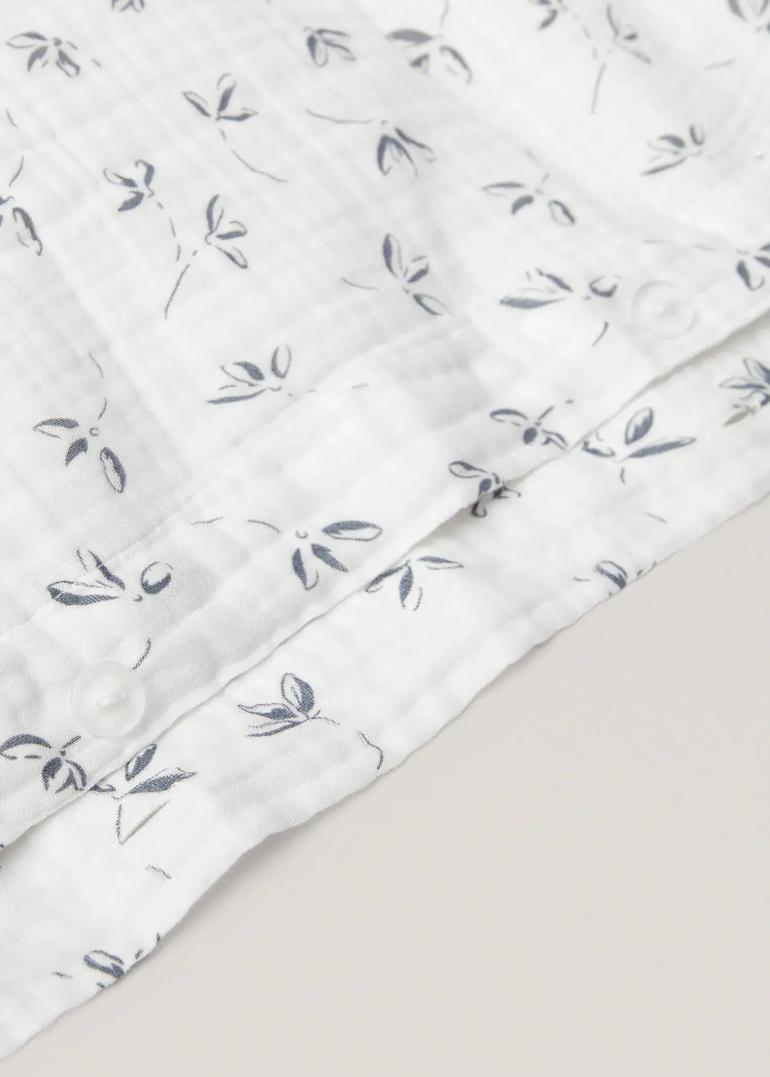 Mango Flower print gauze duvet cover superking bed. 3