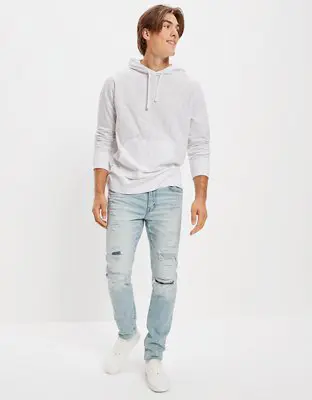 American Eagle AirFlex+ Ultrasoft Patched Athletic Skinny Jean. 1