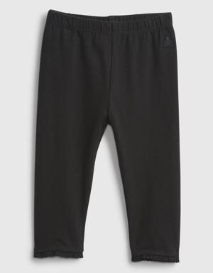 Gap Baby Organic Cotton Ruffle Leggings black