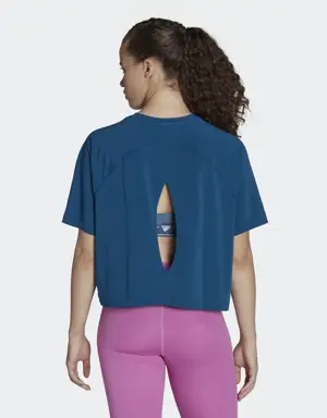 Adidas T-shirt AEROREADY Wrap-Back. 3 Adidas T-shirt AEROREADY Wrap-Back. 3