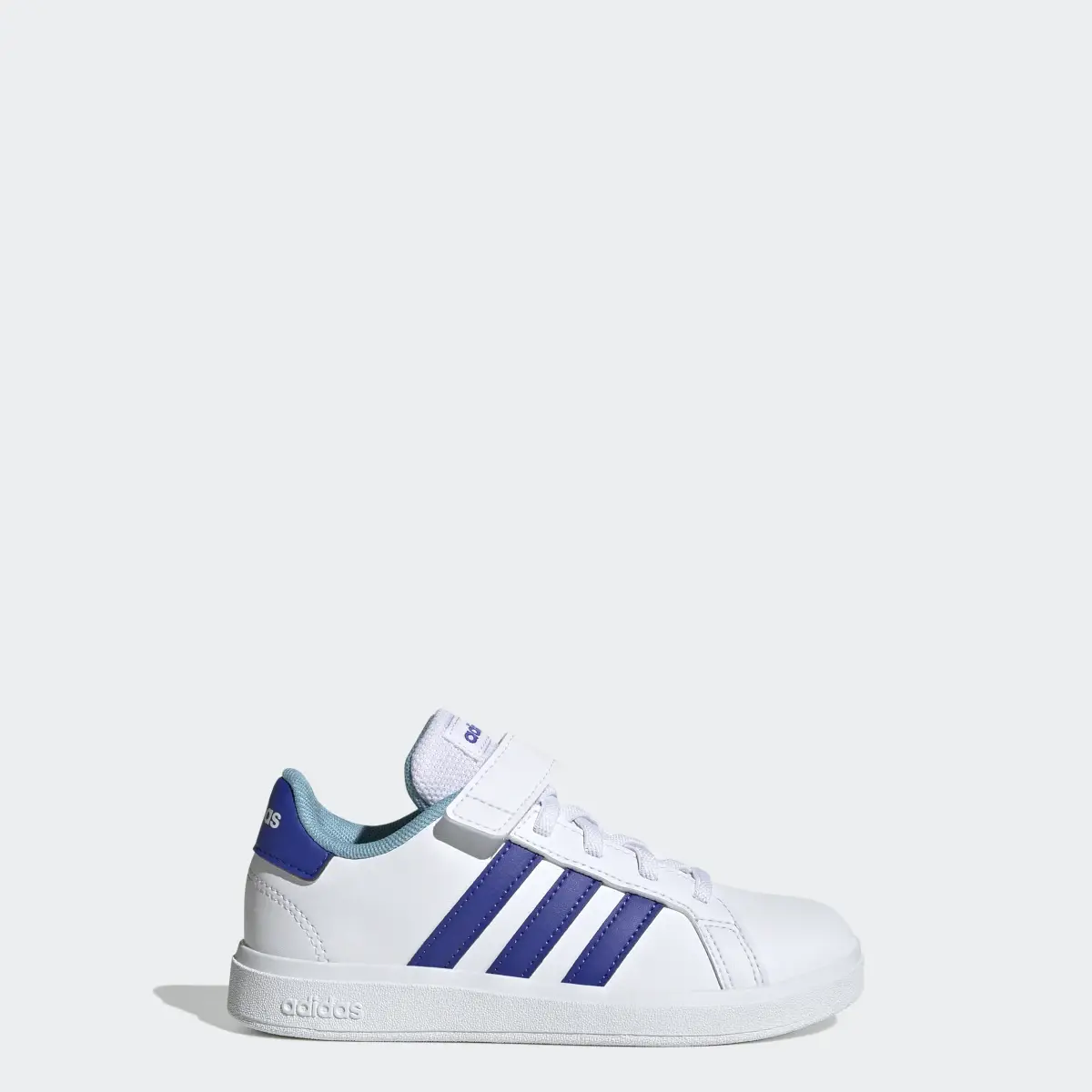 Adidas Grand Court Elastic Lace and Top Strap Ayakkabı. 1