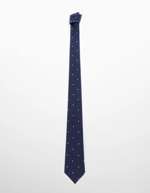 Puantiyeli pamuklu kravat
