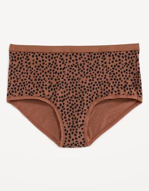 Matching High-Waisted Bikini Underwear for Women brown
