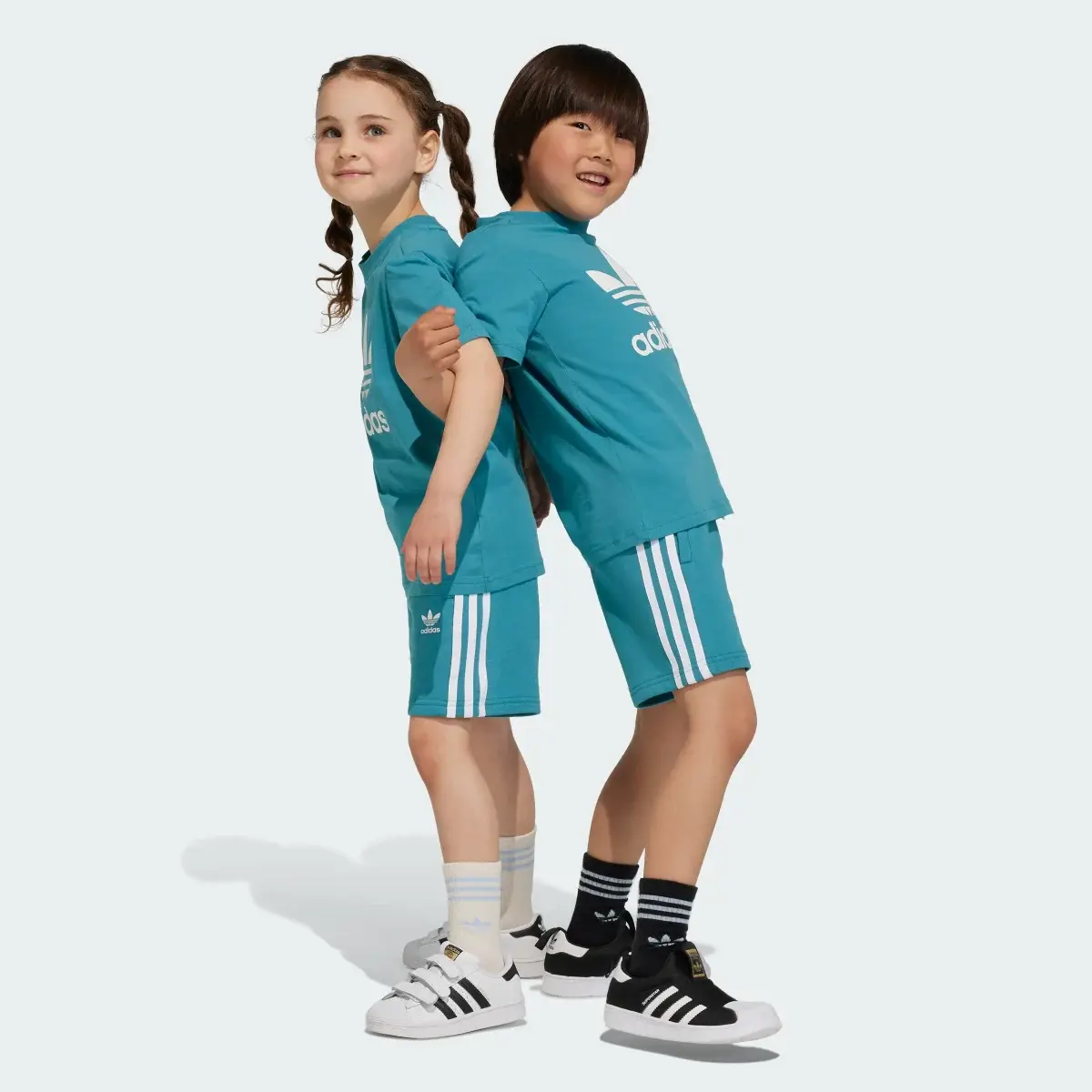 Adidas Adicolor Shorts and Tee Set. 1