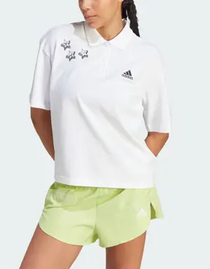 Scribble Embroidery Polo Shirt