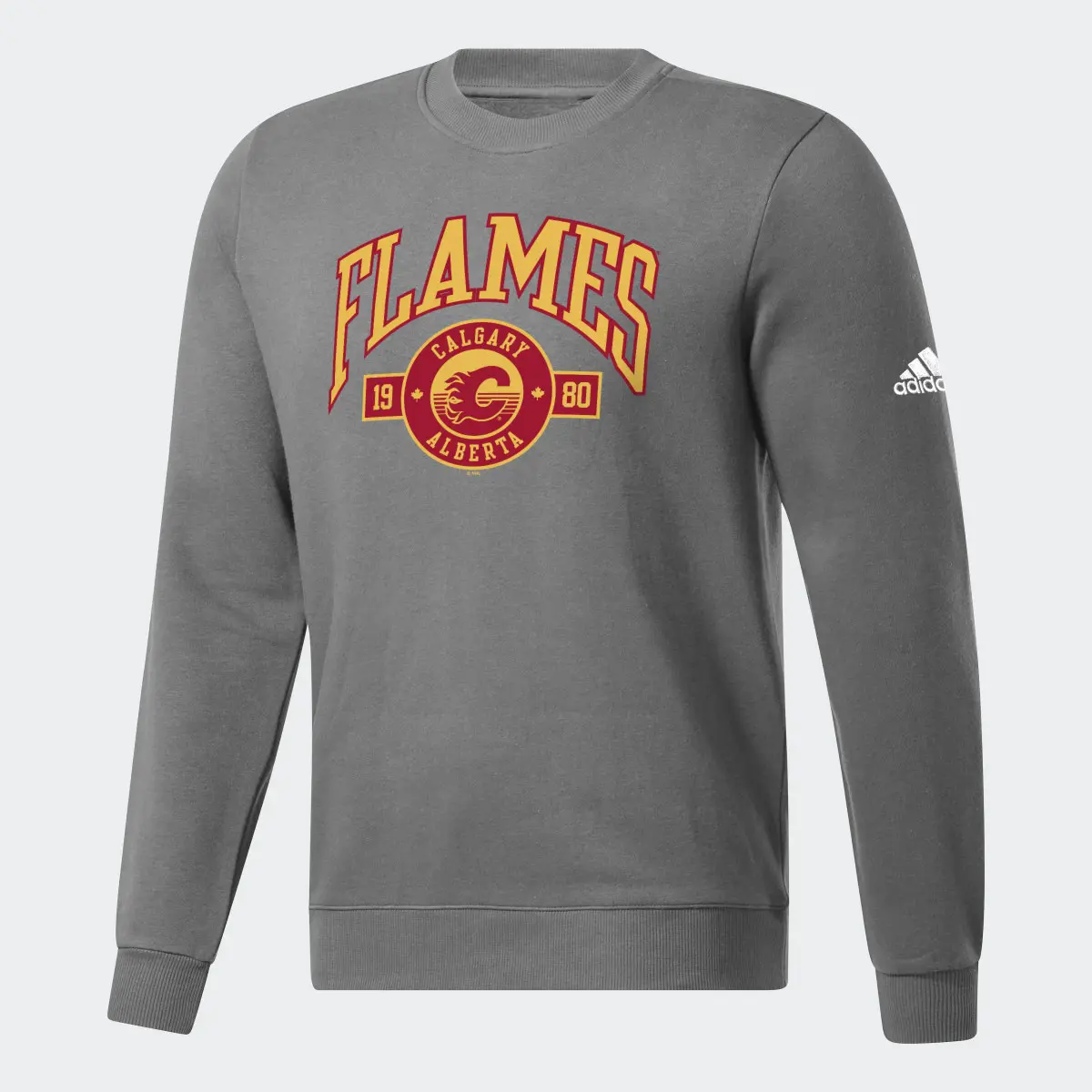 Adidas Flames Fleece Crew Sweatshirt. 1