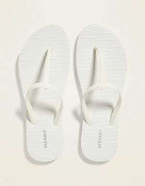 T-Strap Flip-Flops (Partially Plant-Based) white