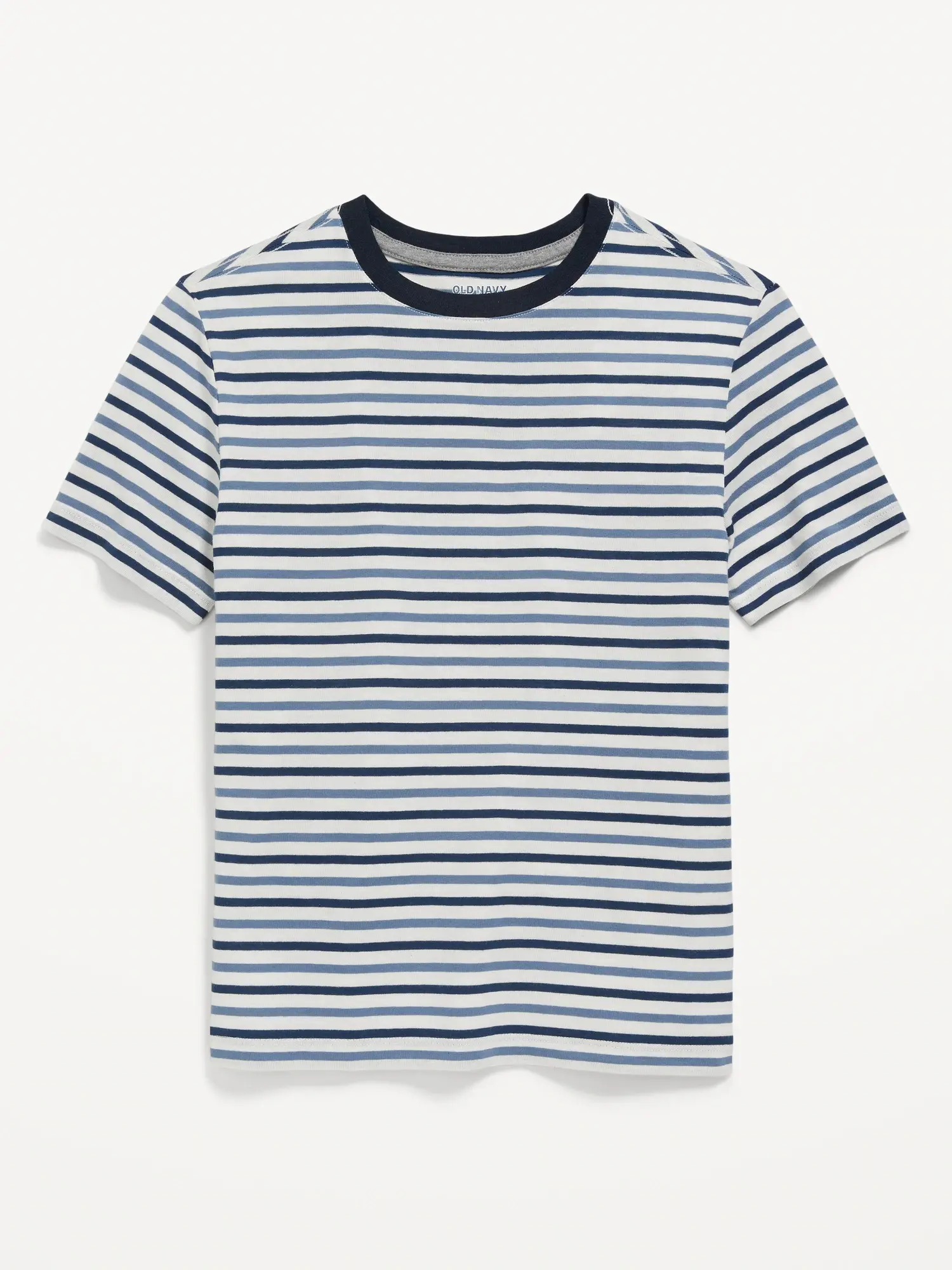 Old Navy Softest Short-Sleeve Striped T-Shirt for Boys blue. 1