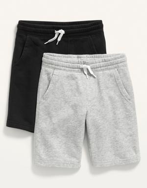 2-Pack Fleece Jogger Shorts for Boys (At Knee) multi