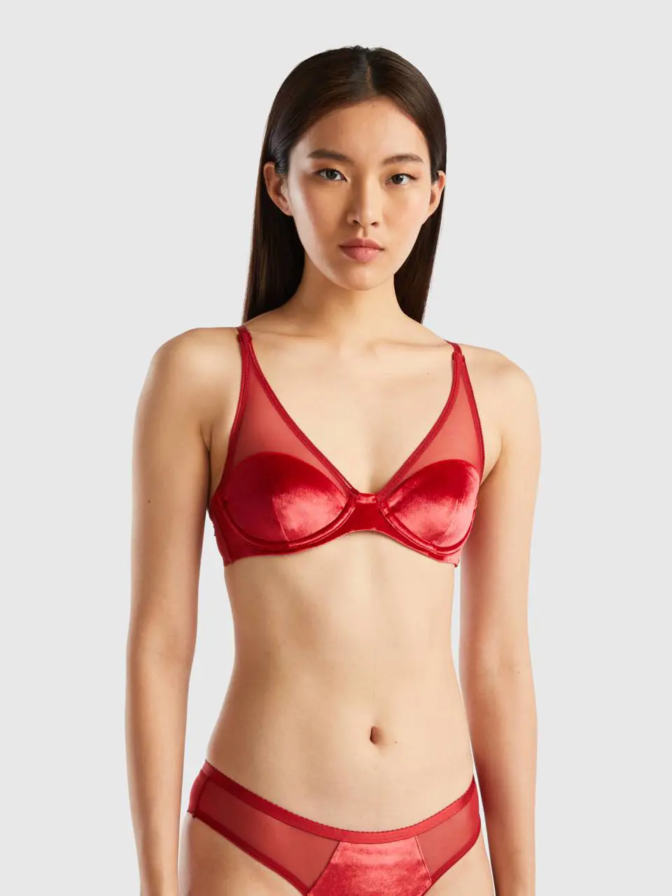 Benetton semi-padded velour bra. 1